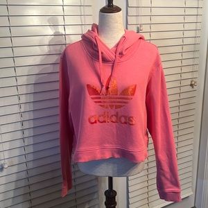 Adidas Cropped Hoodie Sweatshirt